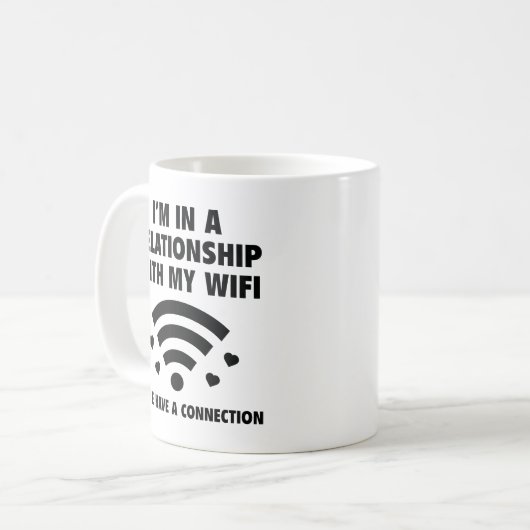 Mug Je suis en relation (Devant gauche)