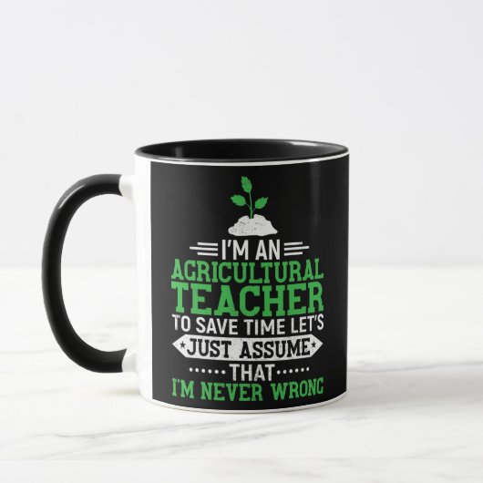 Mug Je suis enseignant en agriculture pour gagner du t (Gauche)