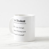Mug "Je suis étudiant" Cadeau, étudiants (Devant gauche)