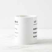 Mug "Je suis étudiant" Cadeau, étudiants (Centre)