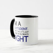 MUG JE SUIS ÉTUDIANT EN PHD (Devant gauche)