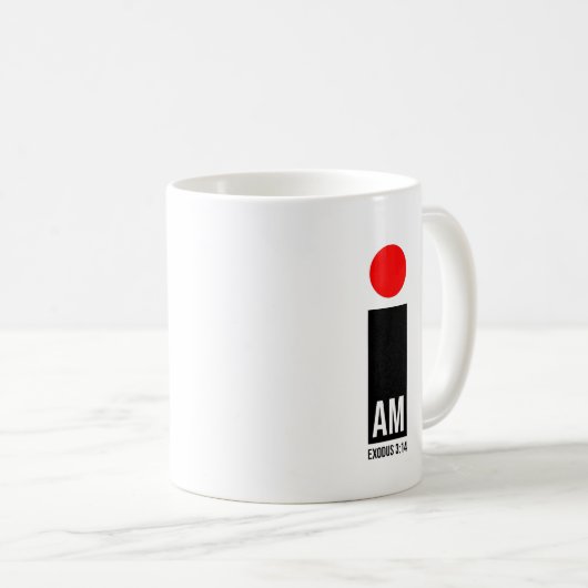 Mug Je suis - Exode 3:14 : Red Design (Devant droit)