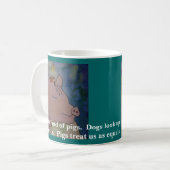 Mug Je suis fanatique des porcs. Citation de Winston (Devant gauche)