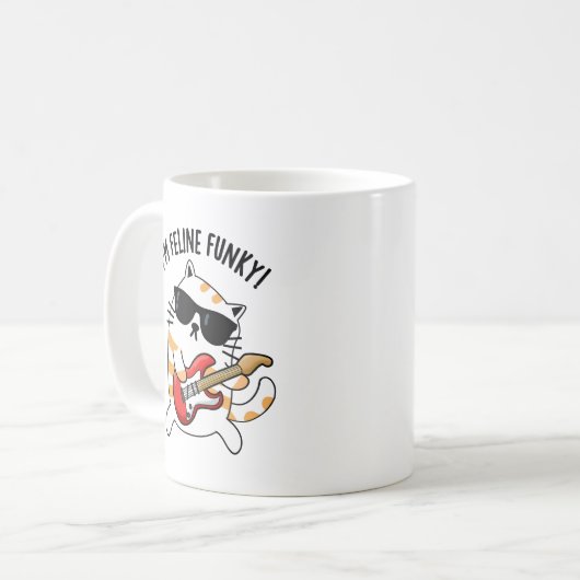 Mug Je suis Feline Funky Funny Chat Pun (Devant gauche)