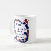 Mug Je suis fier britannique et sanglant (Devant gauche)
