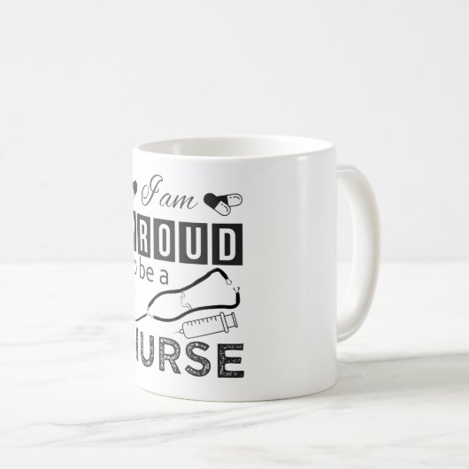 Mug Je suis fier d'être infirmière (Devant droit)