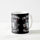 Mug Je suis Grumpy Deal With It Chats Propriétaires Ch (Devant droit)
