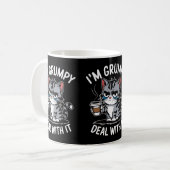 Mug Je suis Grumpy Deal With It Chats Propriétaires Ch (Devant gauche)