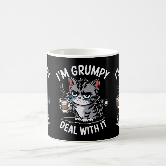 Mug Je suis Grumpy Deal With It Chats Propriétaires Ch (Centre)