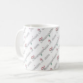 Mug Je suis hongrois Motif de la typographie de la Cou (Devant gauche)