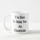 Mug Je suis ici pour vous faire un électricien (Gauche)