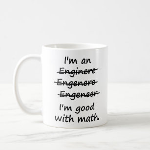 Mug Je suis ingénieur Je suis bon en mathématiques