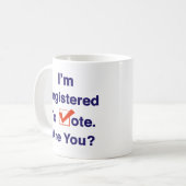Mug Je suis inscrit au vote 2026 (Devant gauche)