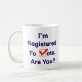 Mug Je suis inscrit au vote 2026 (Gauche)