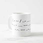 Mug Je suis inutile sans mon café (Morse) (Devant gauche)