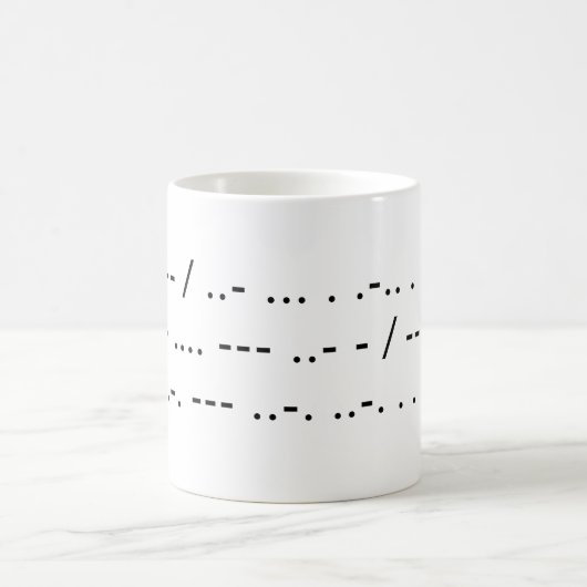 Mug Je suis inutile sans mon café (Morse) (Centre)