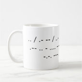 Mug Je suis inutile sans mon café (Morse) (Gauche)