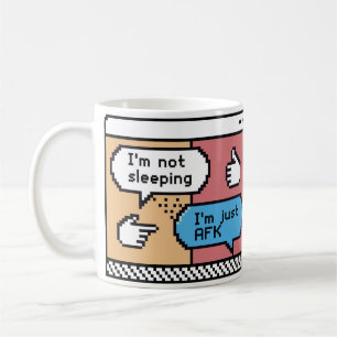 Mug Je suis juste AFK   Amusant jeu Pixel Art