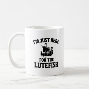 Mug Je suis juste ici pour le Lutefisk nordique Lutefi
