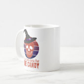 Mug Je suis juste ici pour les bonbons. Conception dép (Devant gauche)