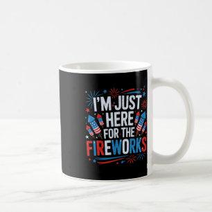 Mug Je suis juste ici pour les feux d'artifice patriot