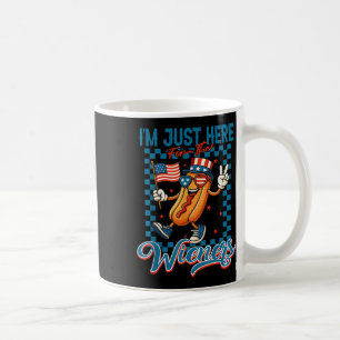 Mug Je suis juste ici pour les saucisses drôle 4 juill