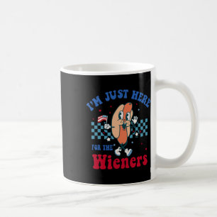 Mug Je suis juste ici pour les Wieners Funny 4 juillet