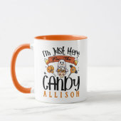 Mug Je suis juste ici pour l'Halloween Candy Custom (Gauche)