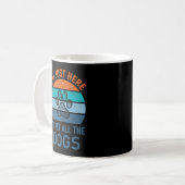 Mug Je suis juste là pour caresser tous les chiens, am (Devant gauche)