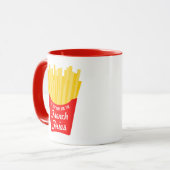 Mug Je suis juste là pour les frites françaises (Devant gauche)