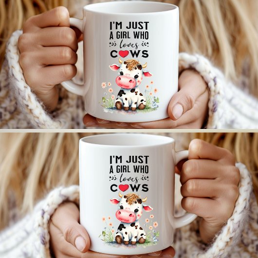 Mug Je suis juste une fille qui aime les vaches Classi