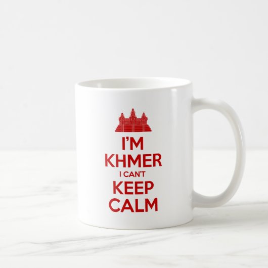 Mug Je suis Khmer Je ne peux pas garder le calme (Droite)
