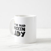 Mug Je suis la dame folle de poulet (Devant gauche)