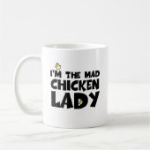 Mug Je suis la dame folle de poulet (Gauche)