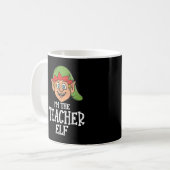 Mug Je suis la famille Elf de l'enseignant corresponda (Devant gauche)