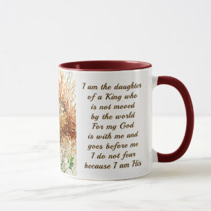 Mug Je suis la fille d'une citation de la foi chrétien