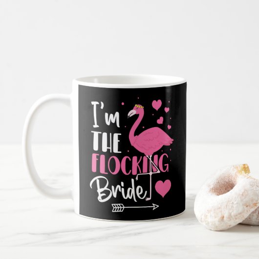 Mug Je suis la mariée qui bat des ailes - Enterrement (Avec donut)