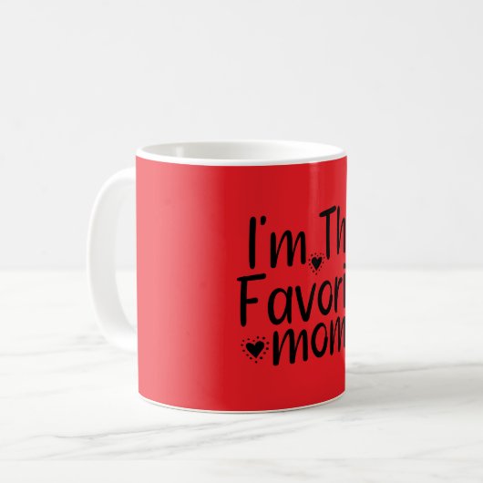 Mug Je suis la mère préférée (Devant gauche)