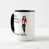Mug Je suis la soeur aînée, je fais les règles (Devant gauche)