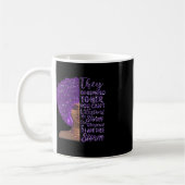 Mug Je suis la tempête forte femme noire violette over (Gauche)