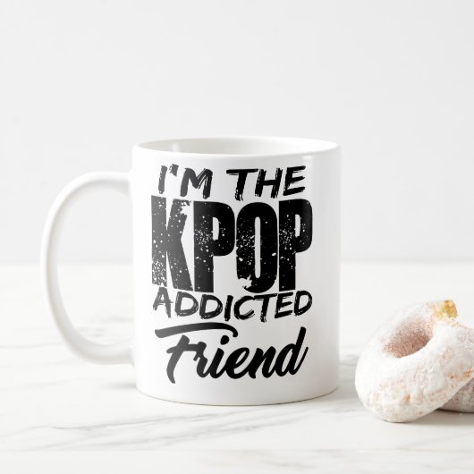Mug Je suis l'ami dépendant de KPOP (Avec donut)