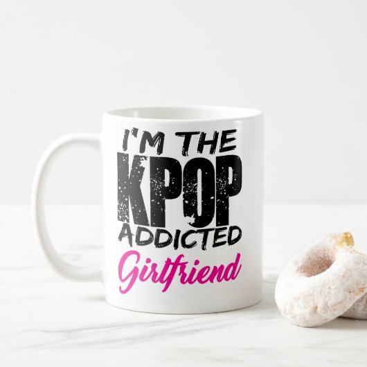 Mug Je suis l'amie dépendante de KPOP - couplez la (Avec donut)