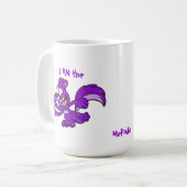 Mug Je SUIS le bureau des écureuils pourpres (Devant gauche)