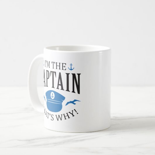 Mug Je suis le capitaine (Devant gauche)