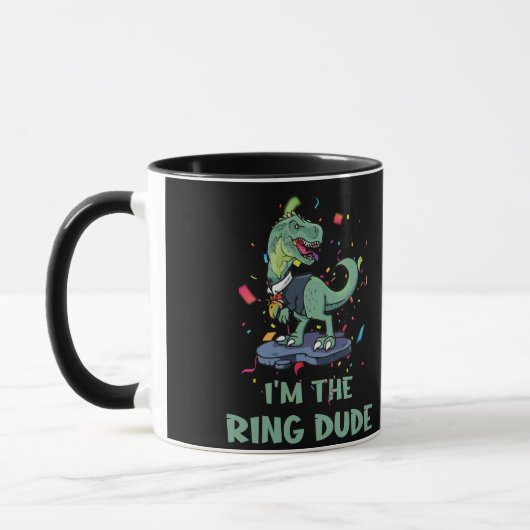 Mug Je suis le Mariage T-Rex Dinosaur de l'anneau (Gauche)