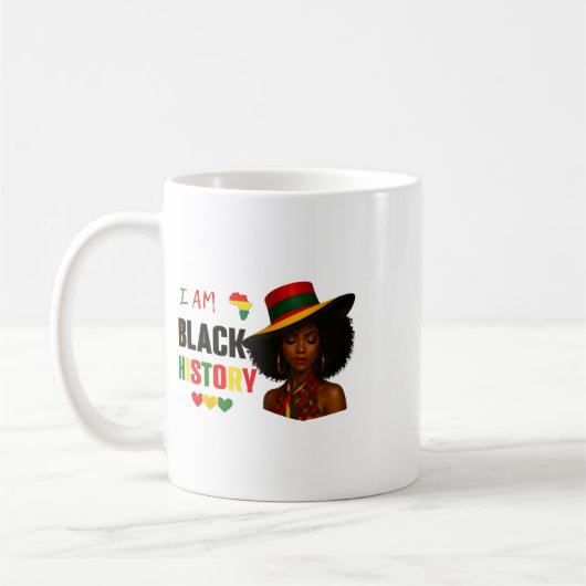 Mug Je suis le mois de l'histoire des Noirs Afro-Améri (Gauche)