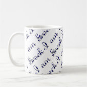 Mug Je suis le Motif de Typographie de la Grecque (Gauche)