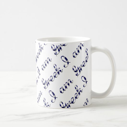 Mug Je suis le Motif de Typographie de la Grecque (Droite)