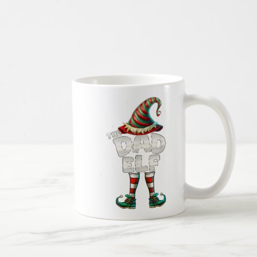 Mug Je suis le papa Elf Family Matching Group Noël (Droite)