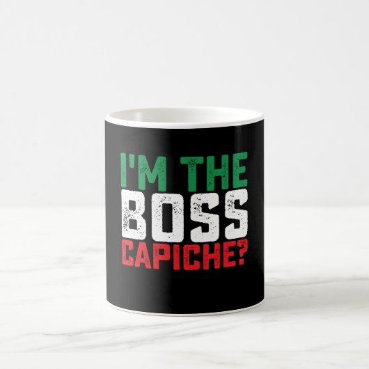 Mug Je suis le patron, capisce, drôle italien (Centre)